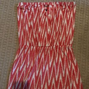 Red and White Maxi Dress